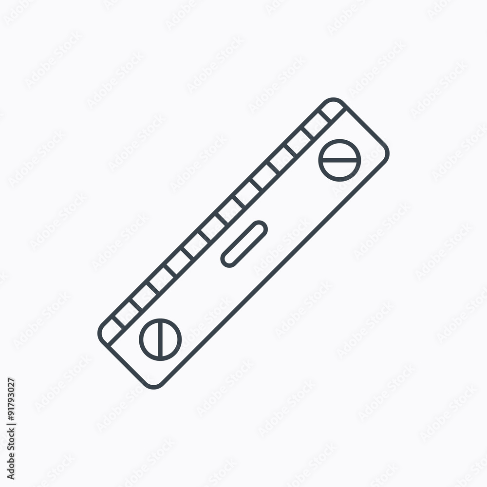 Level tool icon. Horizontal measurement sign. Level tool icon. Horizontal measurement sign.