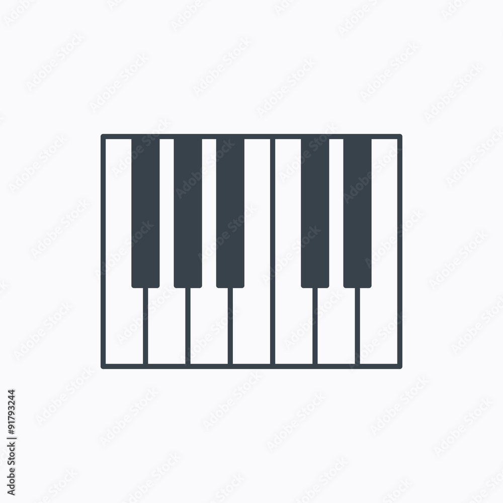 Piano icon. Royal musical instrument sign. Piano icon. Royal musical instrument sign.
