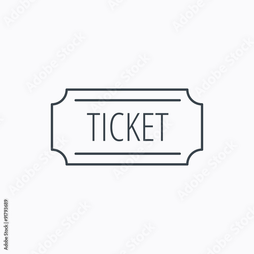 Ticket icon. Coupon sign.