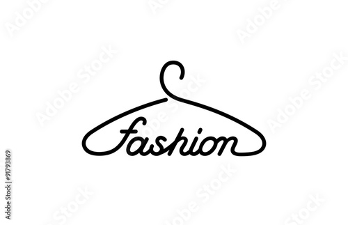 Hanger Fashion text Logo store design vector creative