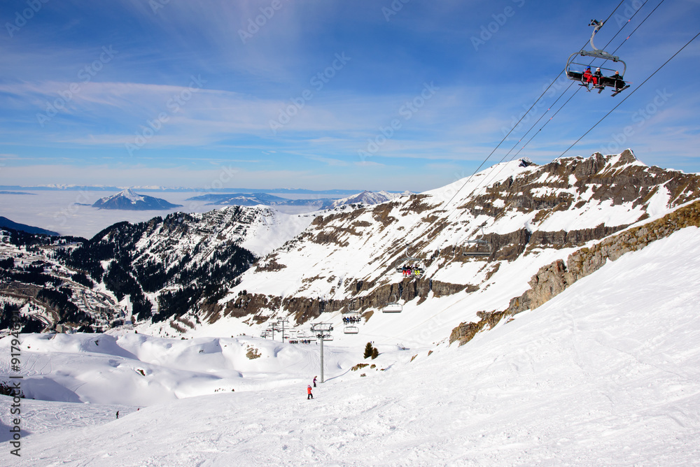 High altitude ski slopes