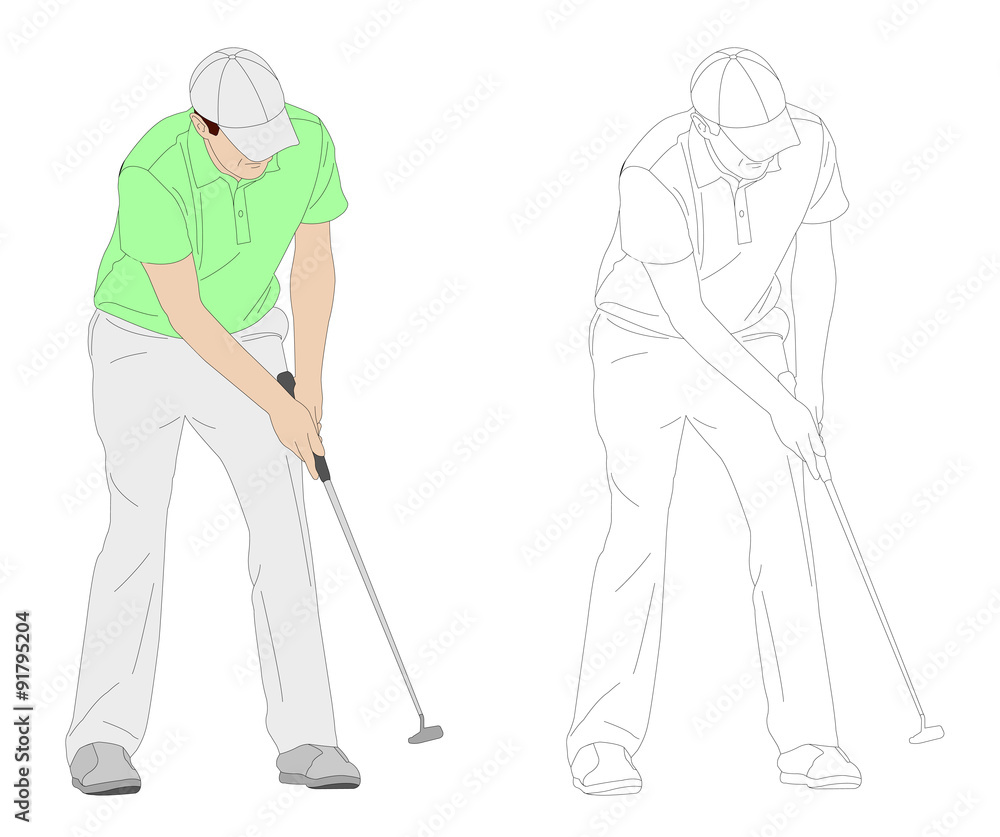 golfer illustration 3 - vector golfer illustration 3 - vector