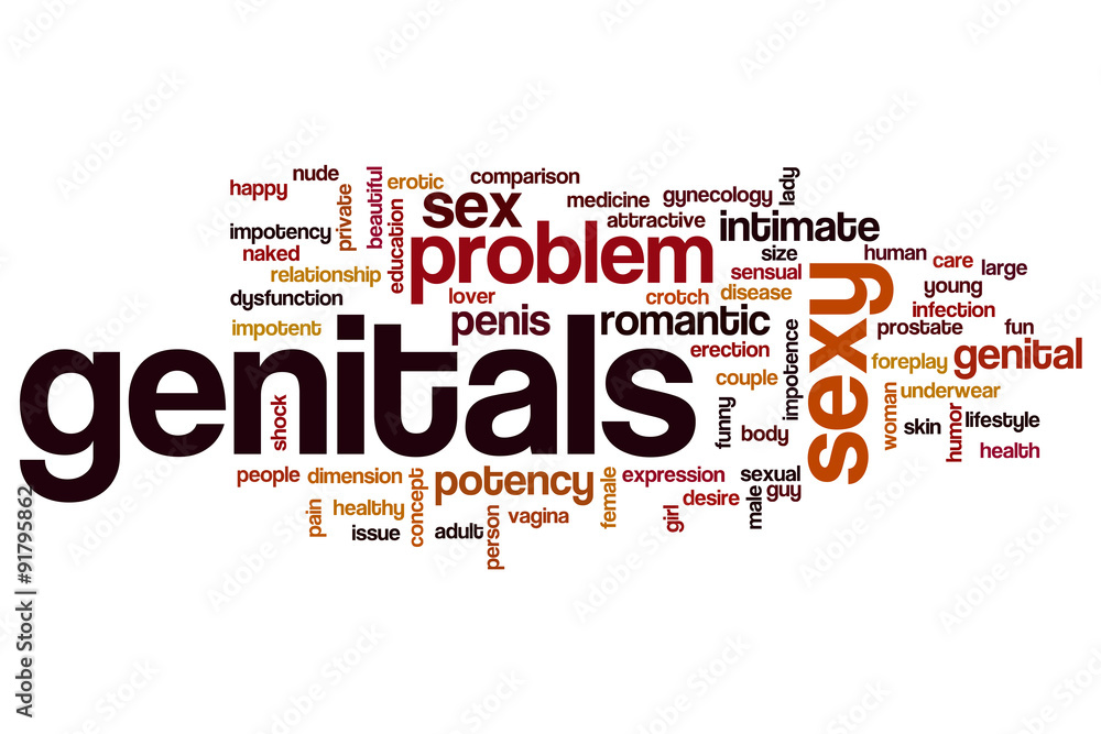 Genitals word cloud concept