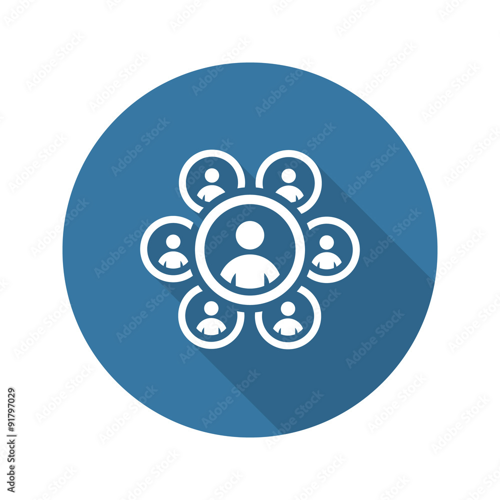Teamwork Icon. Business Concept. Flat Design. Teamwork Icon. Business Concept. Flat Design.