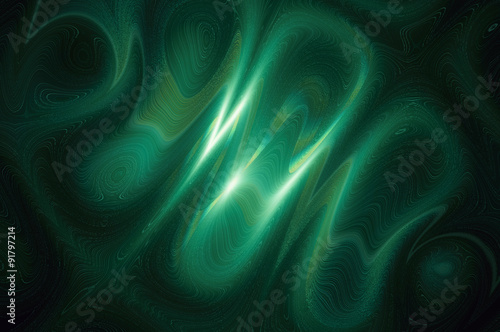 Neon ghosts - in dark jade. Abstract squiggly bright color shiny pattern. photo