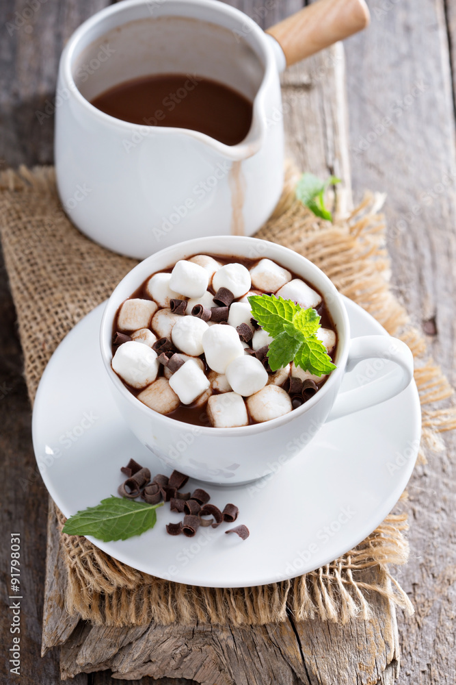 Hot chocolate in a cup Hot chocolate in a cup