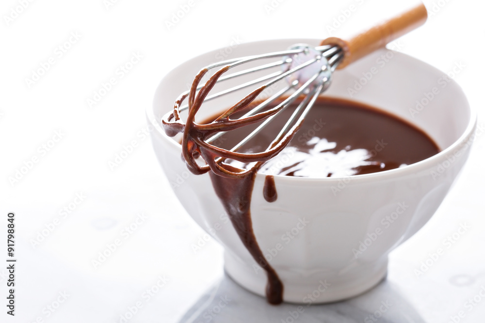 Fototapeta premium Melted chocolate in a bowl