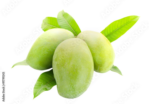green mango fruit group, venereal bubo fruit isolated 