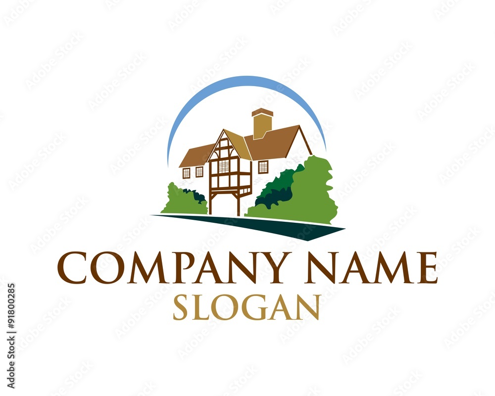 Naklejka premium Classic house logo