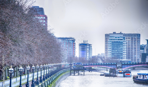 Landscape along the River Thames photo