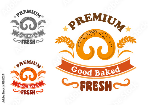 Bakery or pastry shop sign with sweet bun