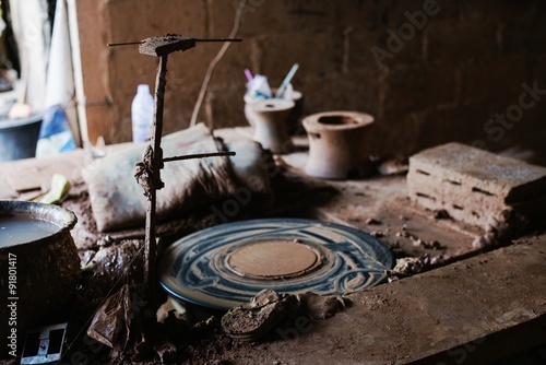 earthenware artistic.. Forming and moldingto