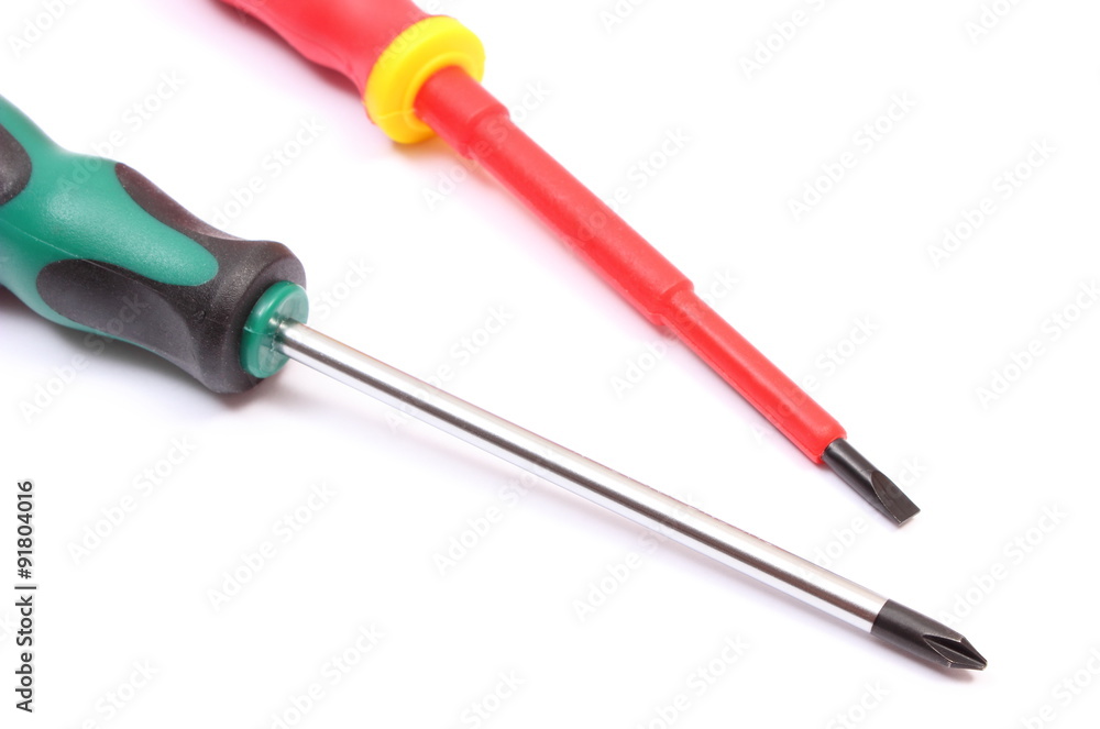 Screwdrivers isolated on white background Screwdrivers isolated on white background
