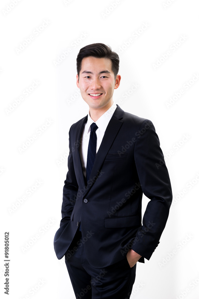 Young Asian businessman white background Young Asian businessman white background