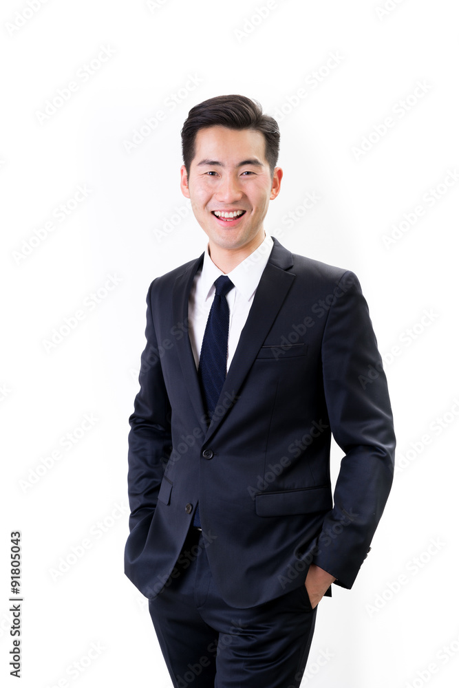 Young Asian businessman white background Young Asian businessman white background