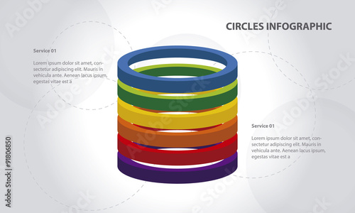 infografia circulos 3d