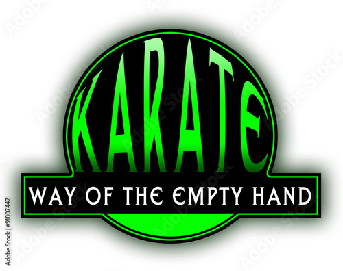 Emblema karate verde photo