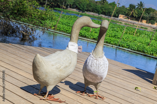 Plakat Duck statue