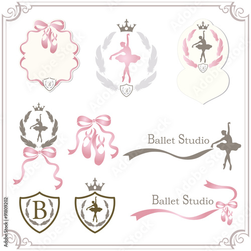 Vector Eps10 illustration Ballerina's set