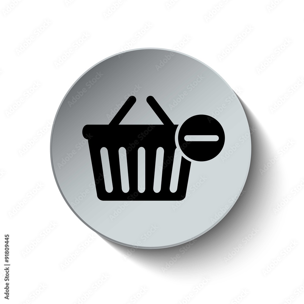 Shopping basket icon. Basket icon. Remove item. Button. Vector i Shopping basket icon. Basket icon. Remove item. Button. Vector i
