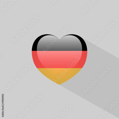 Free Download Love Germany symbol with shadow - GFXLoad