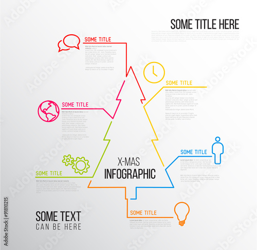 Vector Christmas  Infographic template
