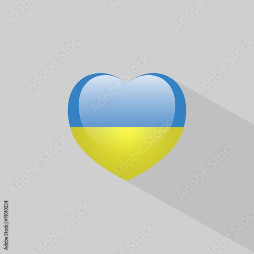 Free Download Love Ukraine symbol with shadow - GFXLoad