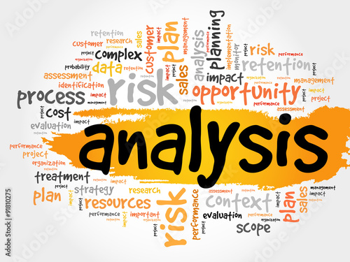 Word Cloud with Analysis related tags, business concept