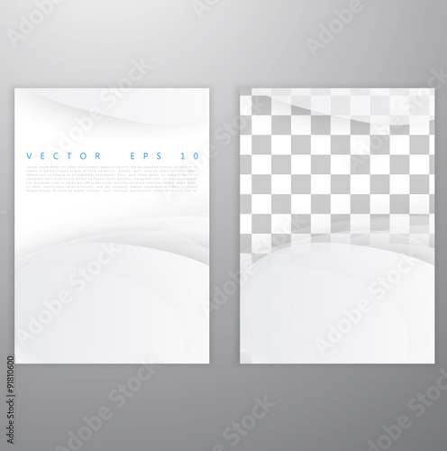 Vector white of wavy banner. 