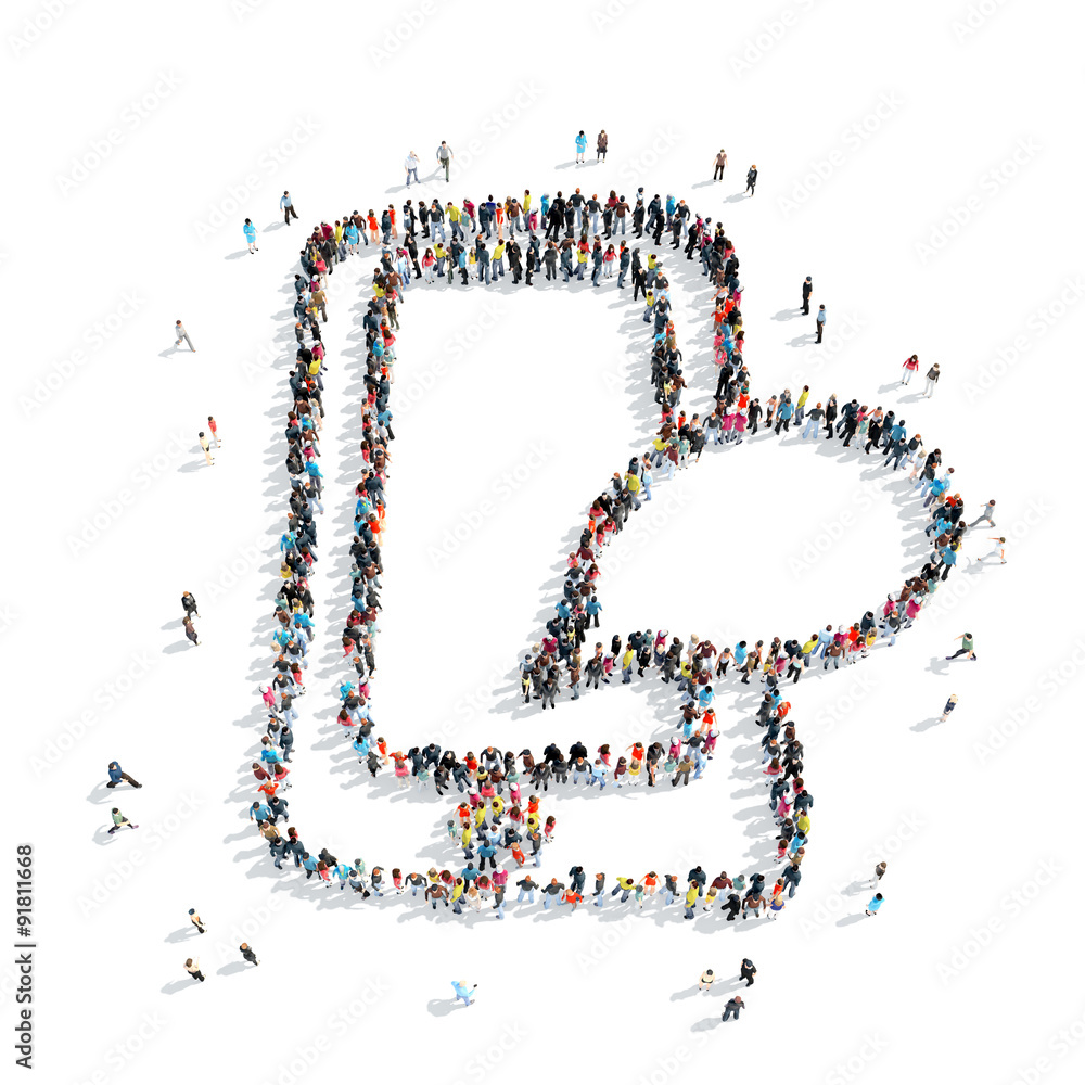 group people shape smartphone group people shape smartphone