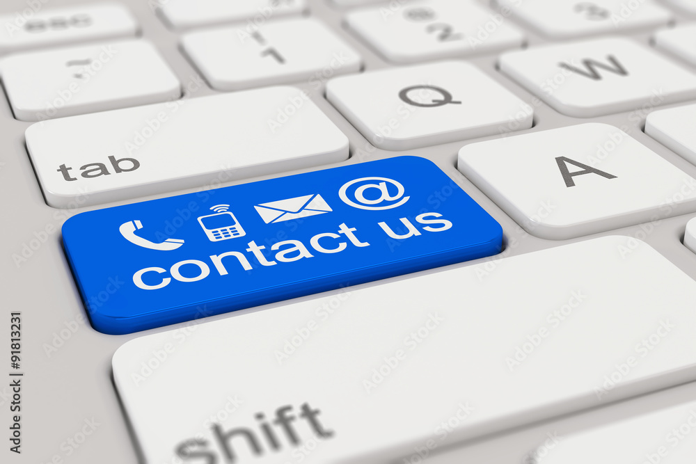 Tastatur - contact us - blau Tastatur - contact us - blau