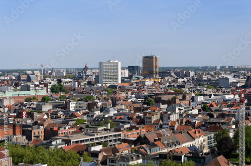 Aerial view of Antwerp city, Belgium.