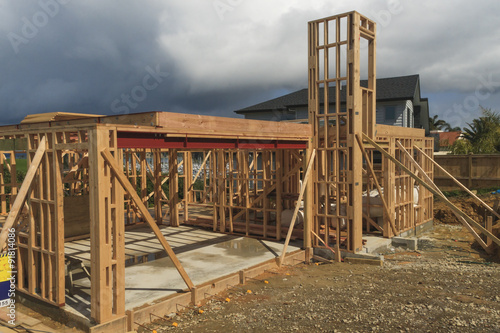 Wooden house construction, building homes in New Zealand, Auckland, New Zealand