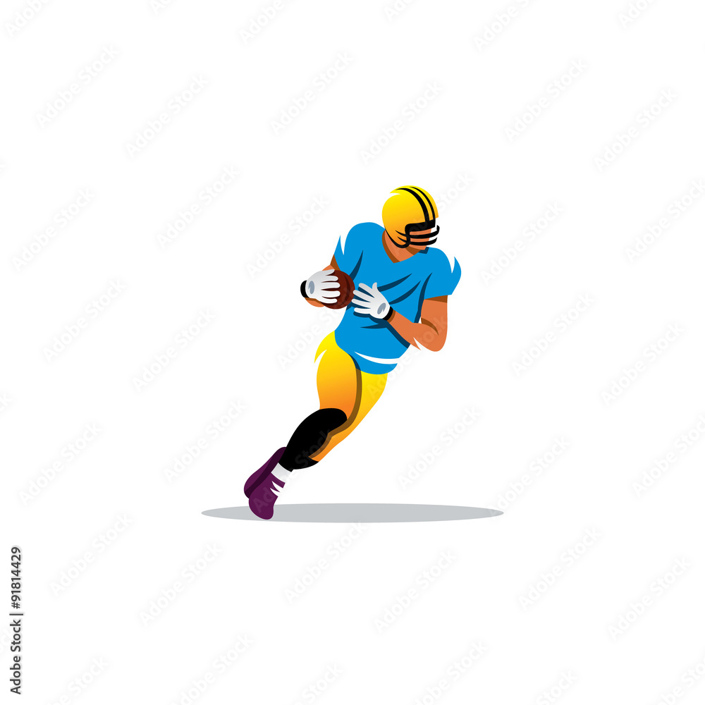 American football. Vector Illustration. American football. Vector Illustration.