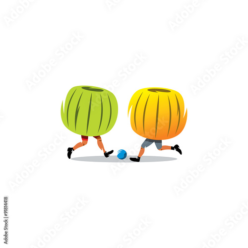 Bumper Ball. Sport game. Vector Illustration. photo