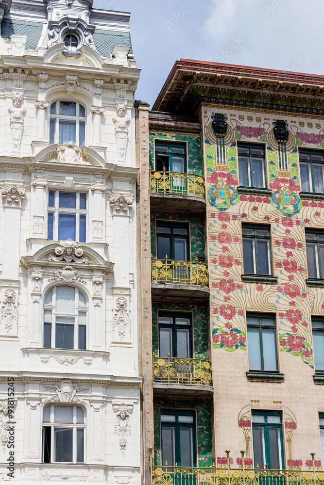 Österreich, Wien, Wienzeilenhäuser