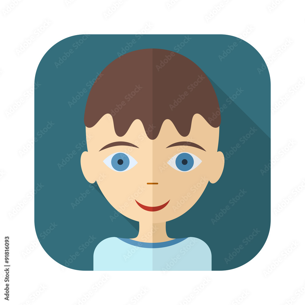 Flat avatars of children - boy