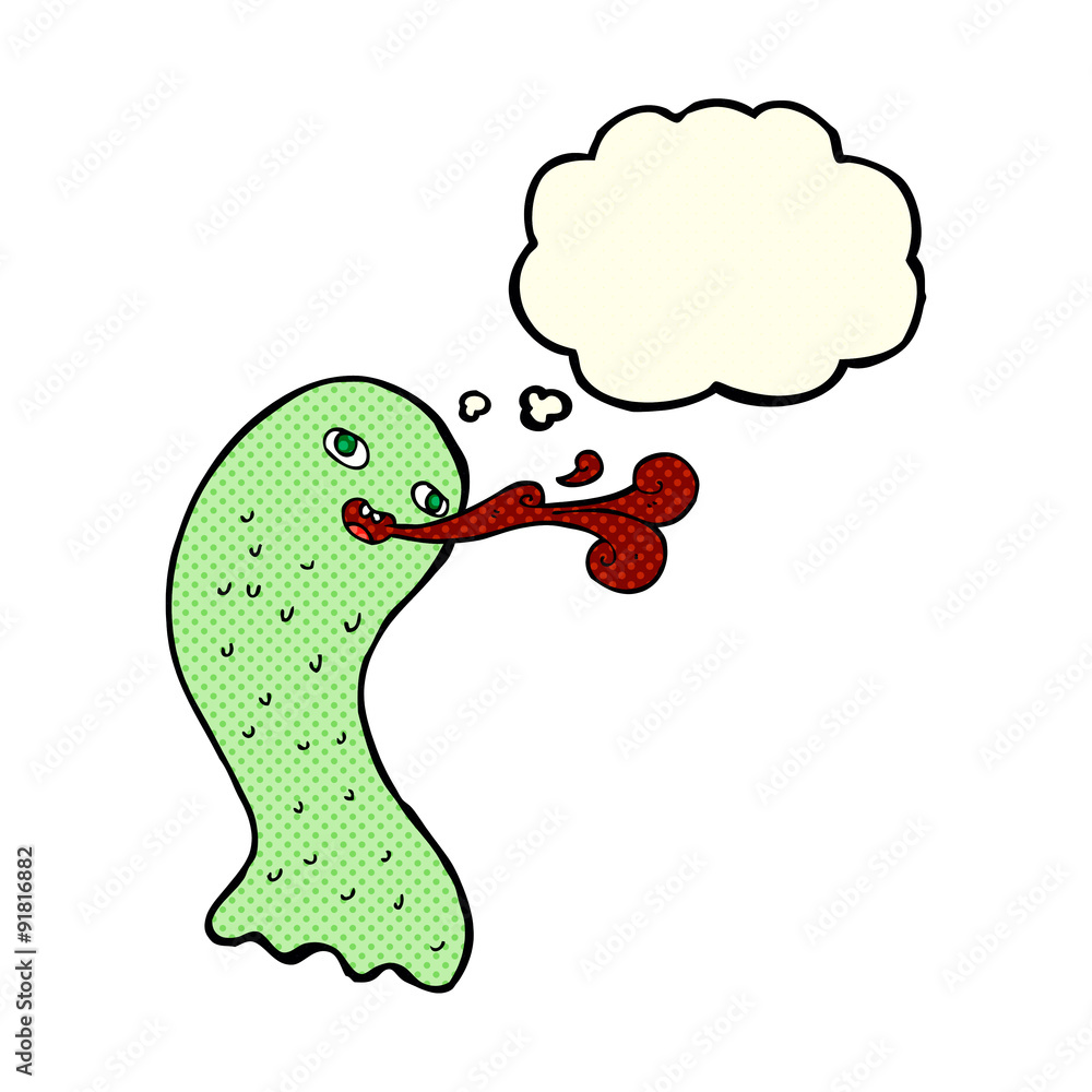 funny cartoon ghost with thought bubble funny cartoon ghost with thought bubble