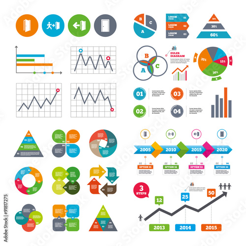 Wallpaper Mural Doors signs. Emergency exit with arrow symbol. Torontodigital.ca