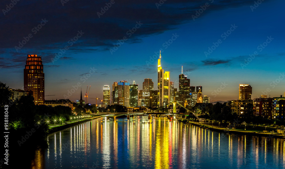 Frankfurt am Main during sunset