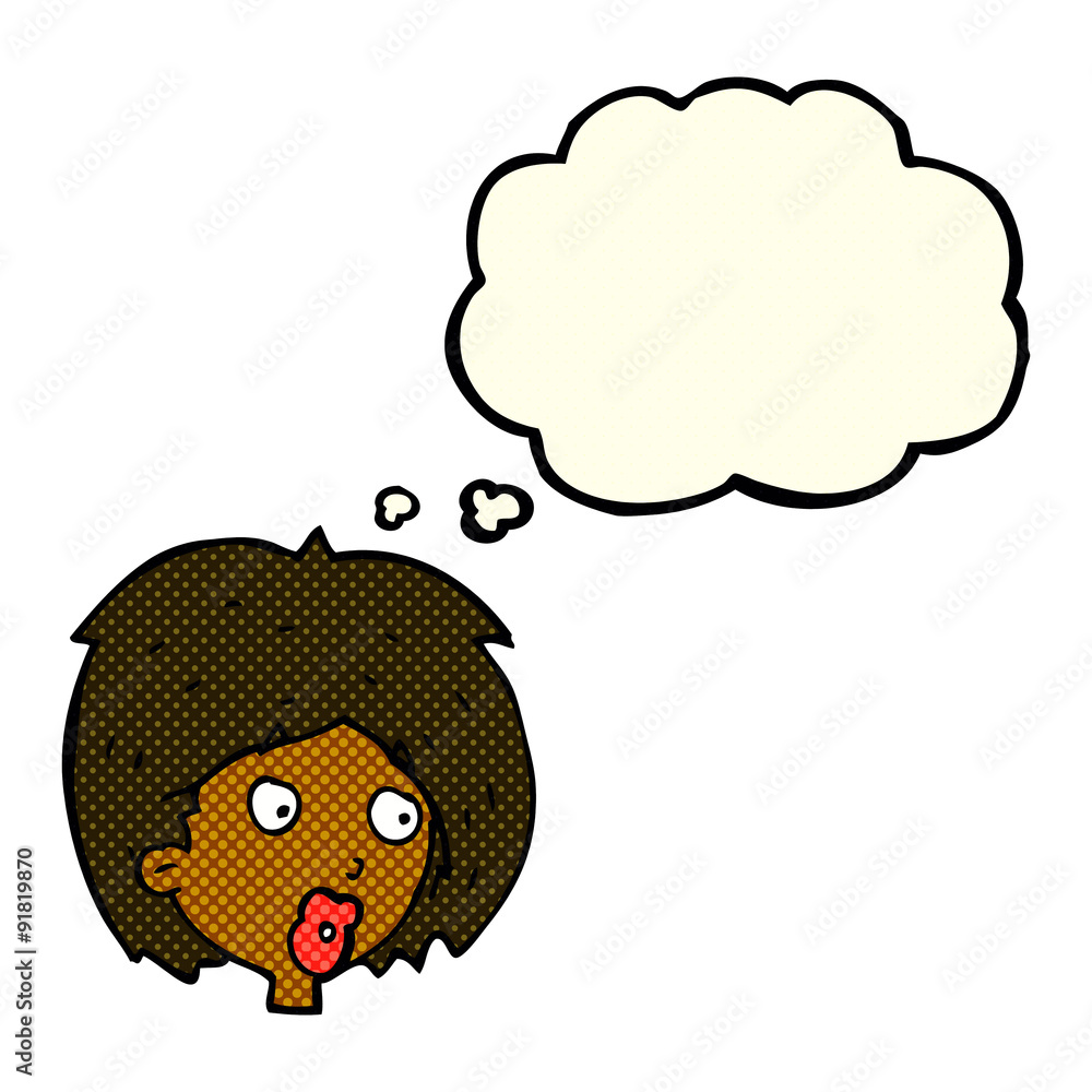cartoon woman looking with thought bubble cartoon woman looking with thought bubble
