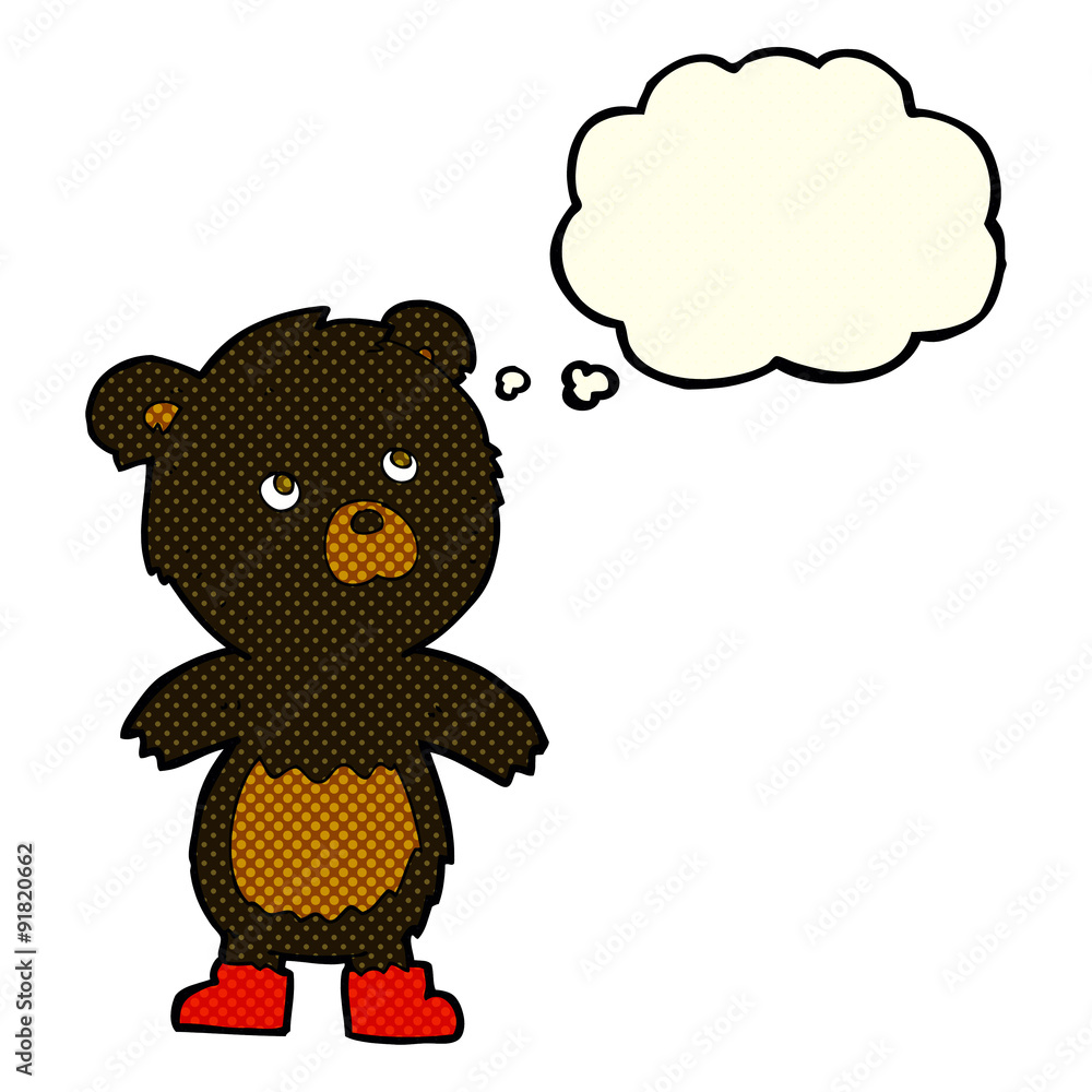 cartoon cute little bear with thought bubble cartoon cute little bear with thought bubble
