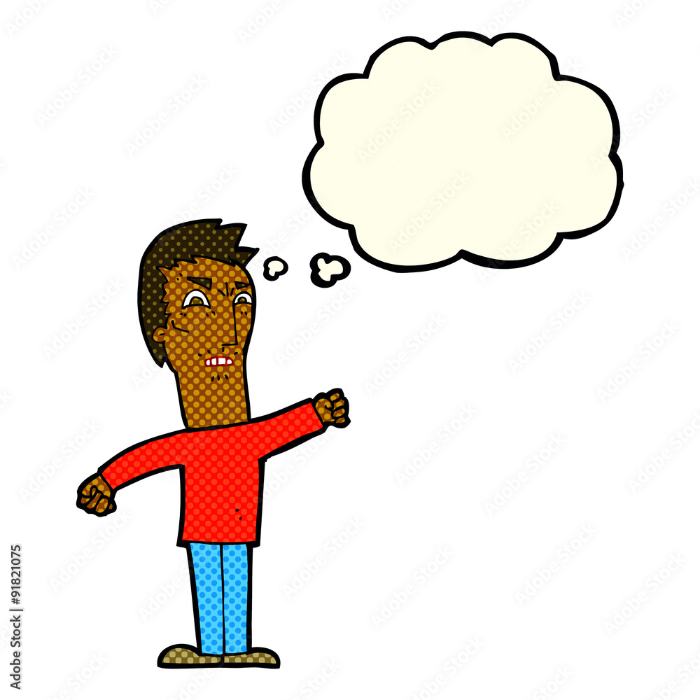 cartoon annoyed man with thought bubble cartoon annoyed man with thought bubble
