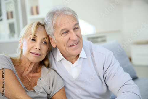 Senior couple looking towards the future