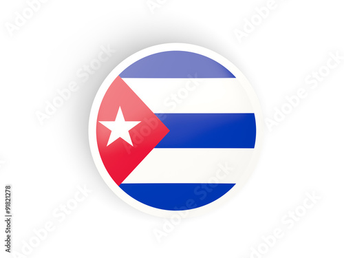 Round sticker with flag of cuba Free Download Round sticker with flag of cuba - GFXLoad