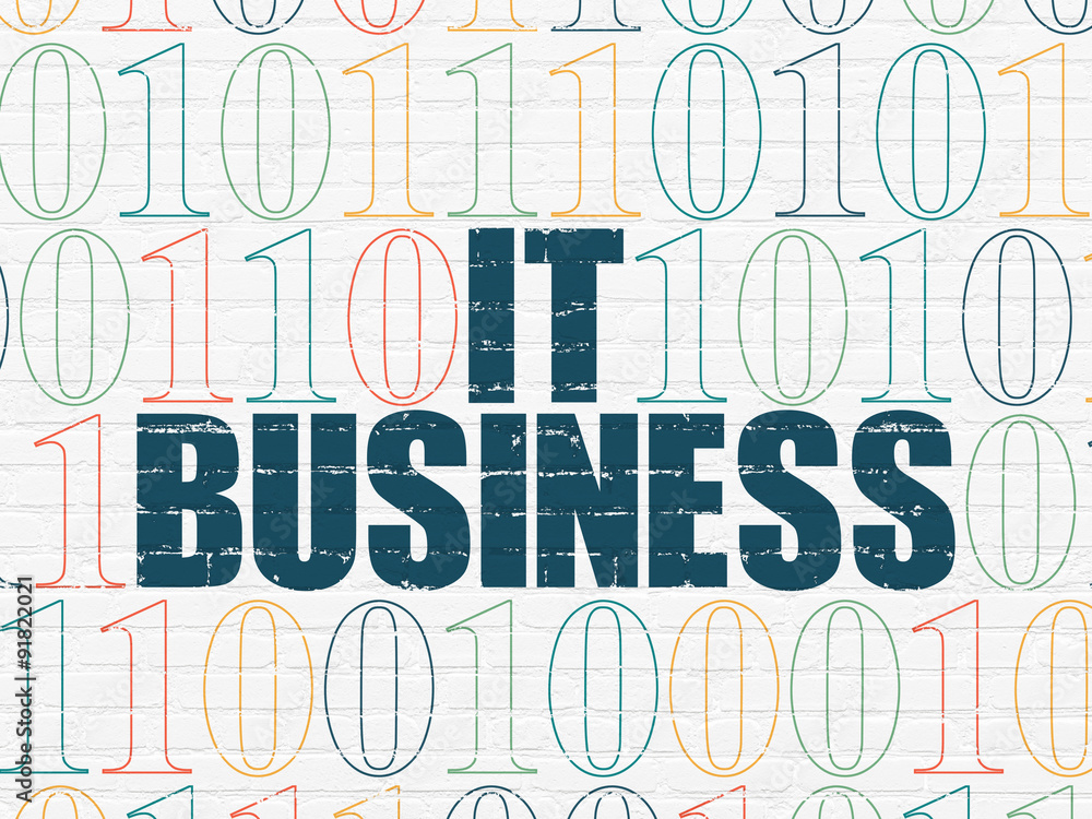 Business concept: IT Business on wall background Business concept: IT Business on wall background