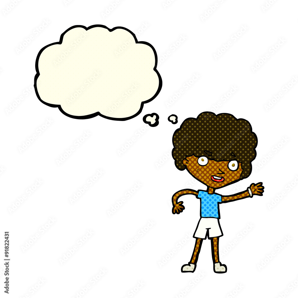cartoon sporty person with thought bubble cartoon sporty person with thought bubble