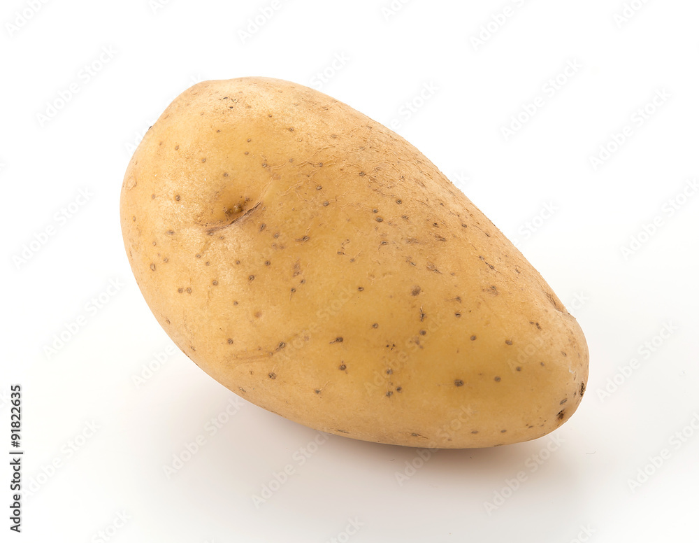fresh potato on white background fresh potato on white background