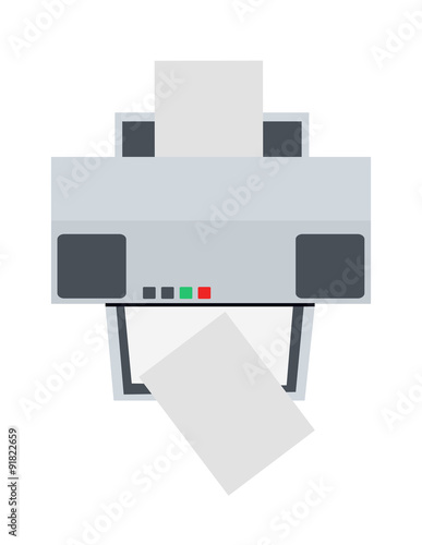 Vector illustration of home printer in flat style