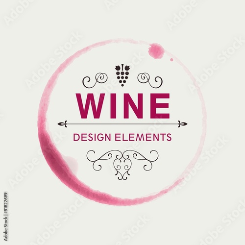 Vector Illustration of Wine Design Template